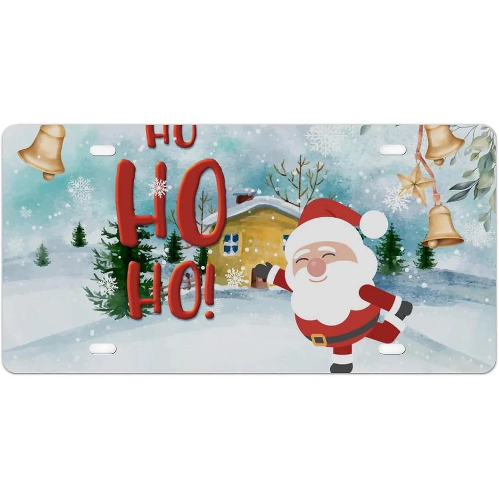 License Plates Sant Claus Metal Tin Signs for Wall Decoration Vintage Tags Metal Automotive Signs For Cafe Bar Club Garage Pu