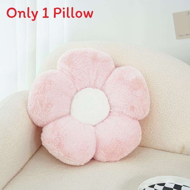 Modern Minimalist Flower Pillow With Plush Cover For Living Room Sofa Decor