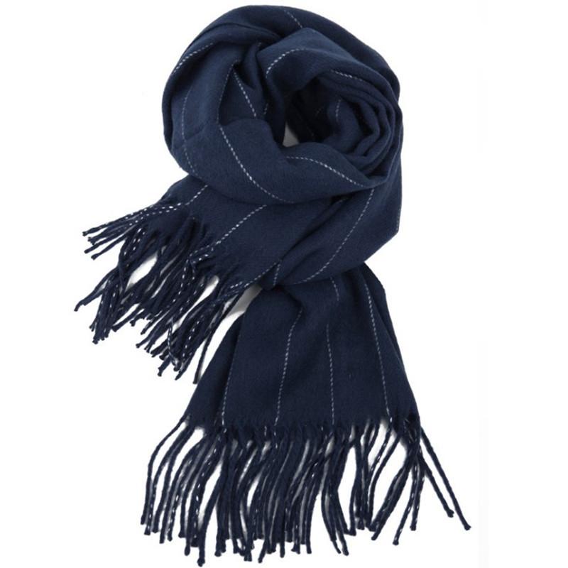 Scarf Korean Style Warm Tassel Striped Large Shawl Scarf for Men Winter New Autumn and Winter Woolen Scarf for Women