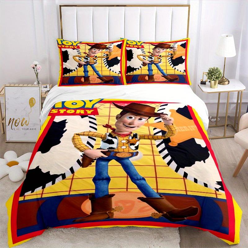 3pcs Toy Story Handsome Woody Bedding Set, Including 1 Quilt Cover and 2 Pillow Shams, Without Filling, Soft and Comfortable Home Bedroom D084