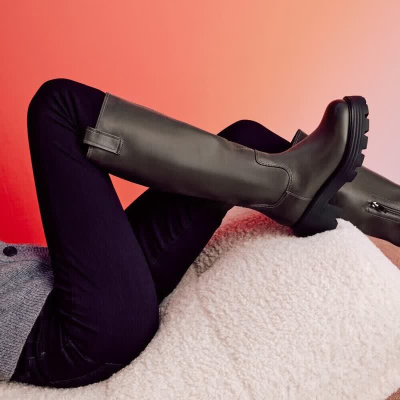 TOOMANYSHOES Women s Winter Platform Knight Boots 36