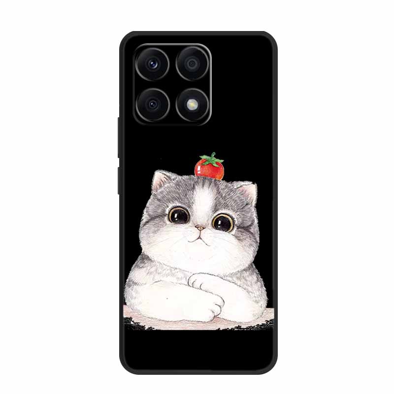 Black Silicone Case For Xiaomi 15T Pro Case Cartoon Cat Soft Back Cover For Xiaomi 15T 5G 17 14T Pro Phone Case Coque Funda Para