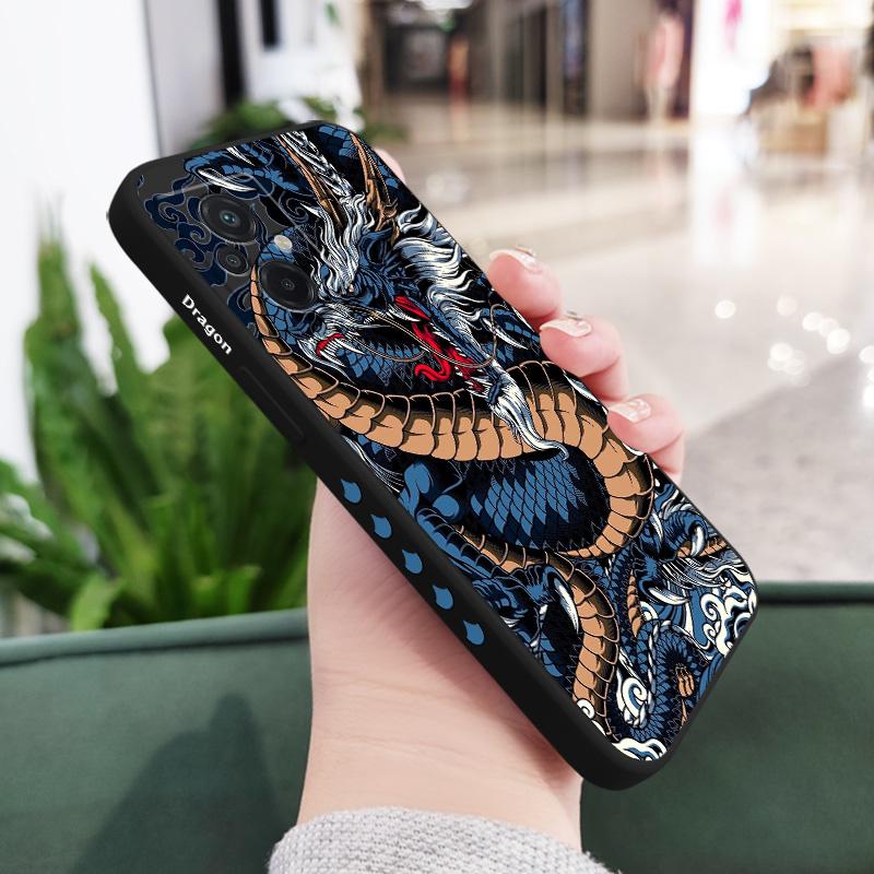 

Roaring Dragon Phone Case For Xiaomi Poco F8 F7 X7 M6 X6 F6 M5 M5S F5 X5 F4 X4 M4 F3 X3 M3 Pro Ultra 4G 5G Liquid Silicone Cover Poco M6 Pro 5G чёрный