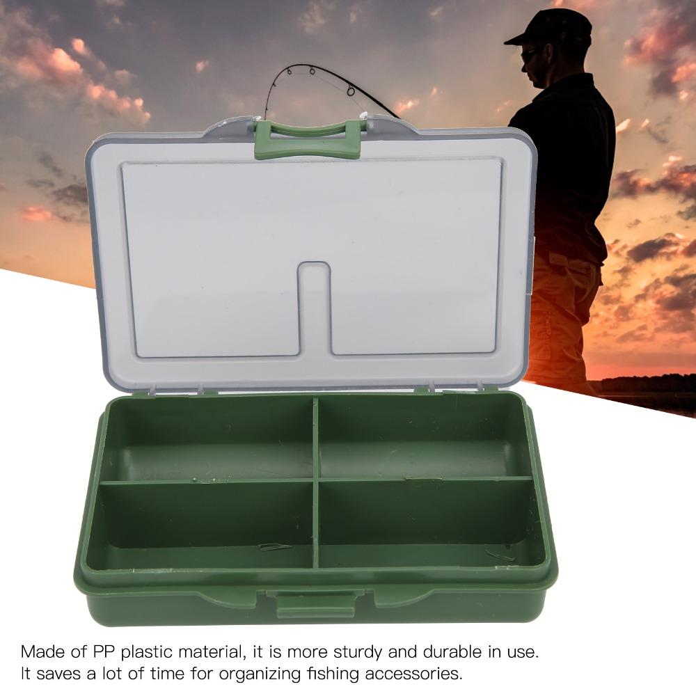 2PCS PP Fishing Tackle Box Mini Fishing Lure Box Durable Bait Storage Box  Carp Fishing