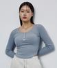 Empebeu Putted Button Long Sleeve Blue