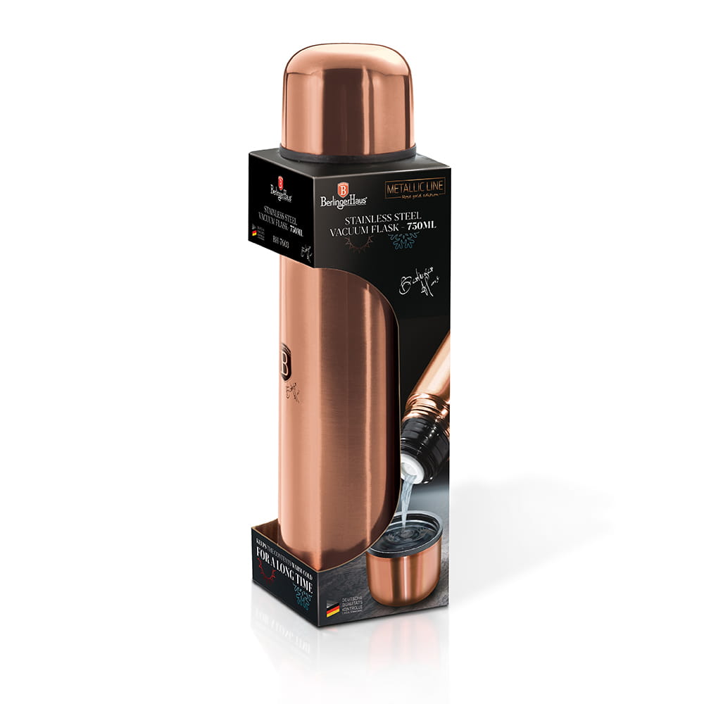 Termos stalowy 1.0L BERLINGER HAUS Metallic Line Rosegold BH-7605