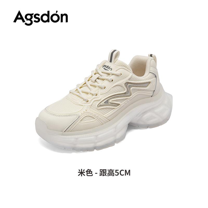White Dad Shoes New Autumn College Style Mesh Platform Casual Sneakers