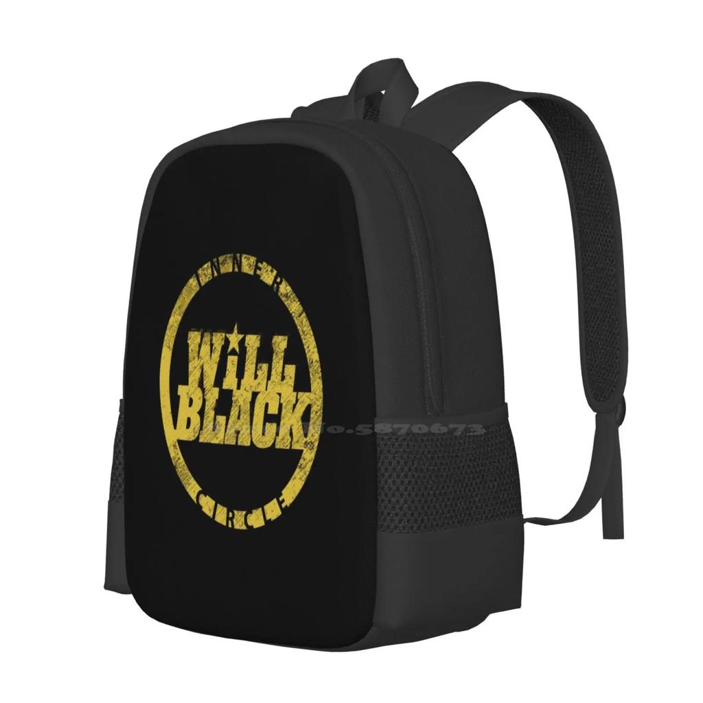 Wb Inner Circle Gold ( Center Ice Logo ) School Bags Travel Laptop Backpack Will Black Inner Circle