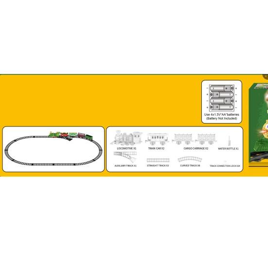 Christmas Train Set Electric Train Toys with Sound Light Easy Assembly Railway Tracks