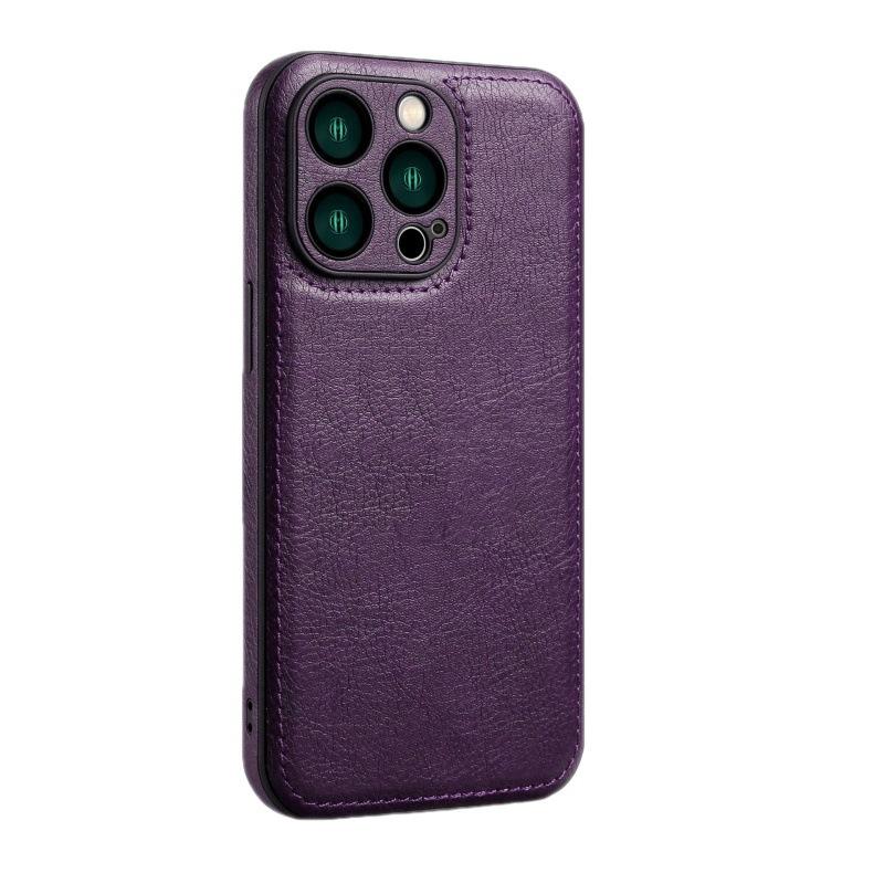 iPhone 11/11Pro mobile phone case Apple 11 business sticker leather protection retro leather pattern 11promax