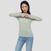 Gap Camiseta de manga larga para mujer con logo bordado y mezcla de lyocell