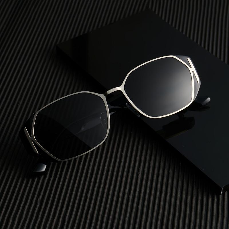 Unisex Stylish Black & Golden Rimless Fashion Glasses - Lightweight Metal & Acetate Frame Perfect for Music Festivals