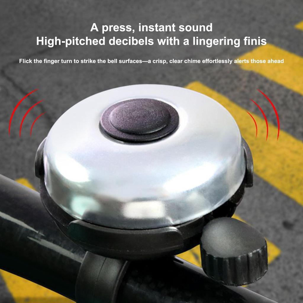 100dB Loud Bicycle Bell, Universal Alloy Cycling Ring Horn for Adults Kids Men Women Bike Handlebar, Outdoor Riding Safety