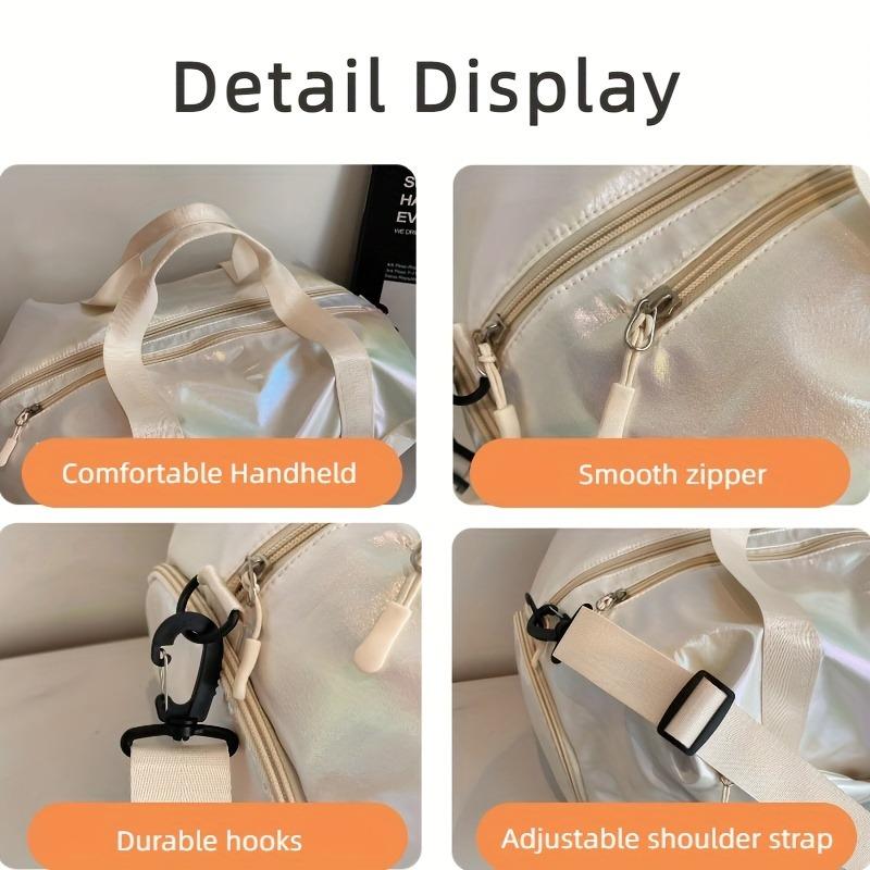 Damen Sport- und Reisetasche mit großem Fassungsvermögen - Sport-Tote aus Nylon mit Schuhfach, verstellbarem Riemen, ideal für Fitness, Reisen, Geschäftsreisen