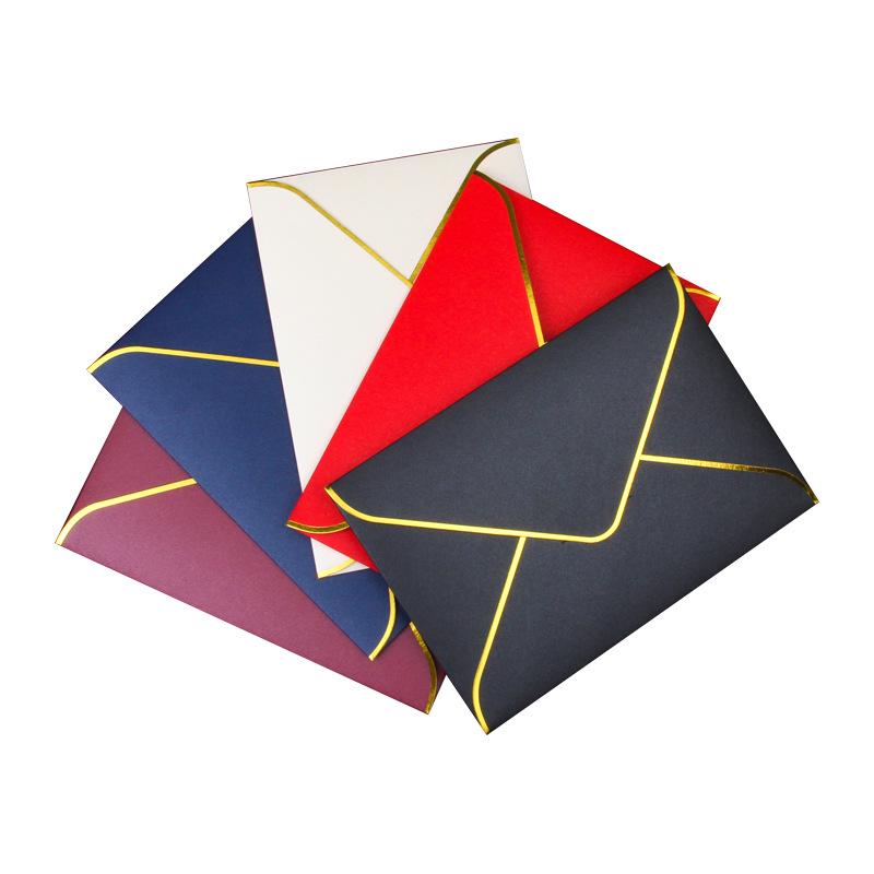 A5 Gold-Edged Pearlescent Invitation Envelope with Logo Print Capability