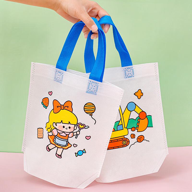 Linen DIY Cartoon Graffiti Tote Bag Kit