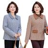 Autumn new fashion lapel jacket medium old woman loose age reduction spring and autumn short age reduction top