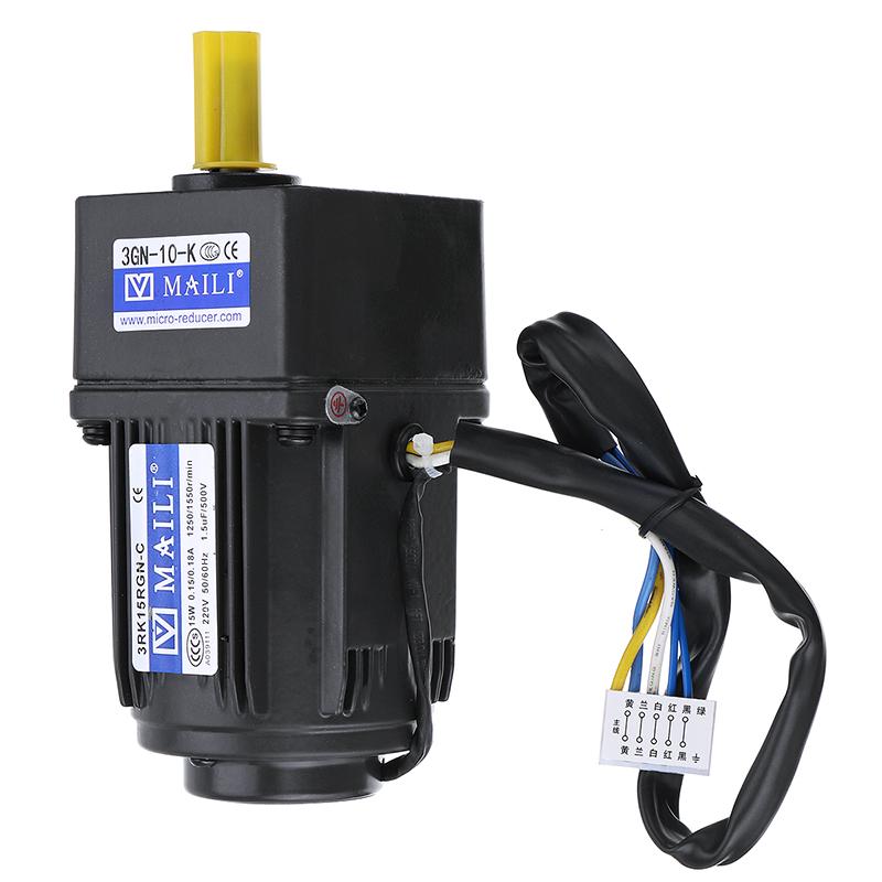 220V 15W AC gear motor electric motor with variable speed controller 1:10 125RPM 220V 15W AC gear motor electric motor with variable speed controller 1:10 125RPM