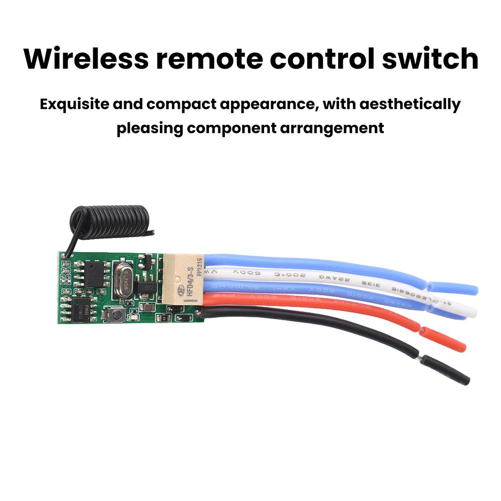 DC3V-18V 433MHz Mini Wireless Remote Control Switch Small On/Off Relay Module Easy Wiring for LED Light DIY Home Appliance
