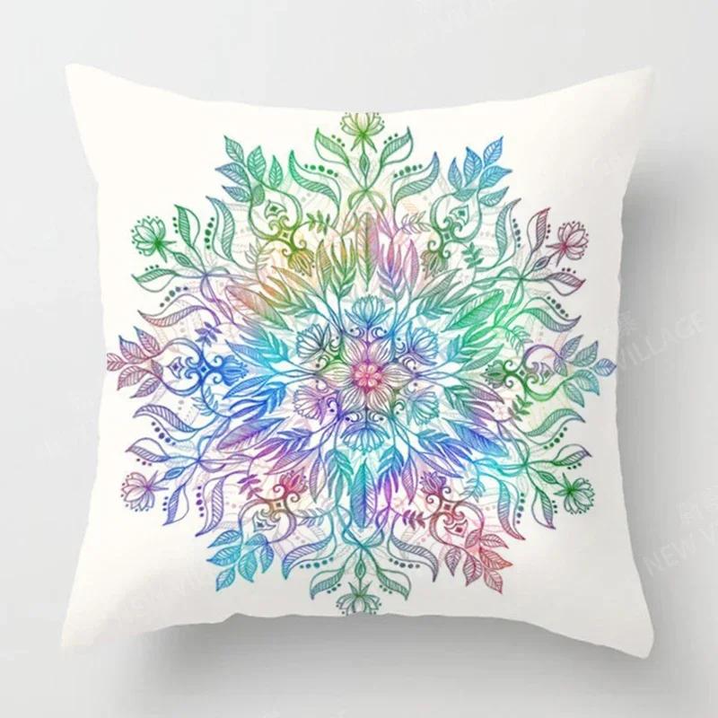 Fall Home Decor Autumn Living Room Throw Pillow Cover Sofa Boho Cushion Cover Mandala