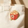 Cartoon Cat Popcorn Lapel Pin Cute Food Series Brooch for Bags Jackets & Backpacks Zinc Alloy Rust-Proof Unique Gift for Kids Teens Cat Lovers
