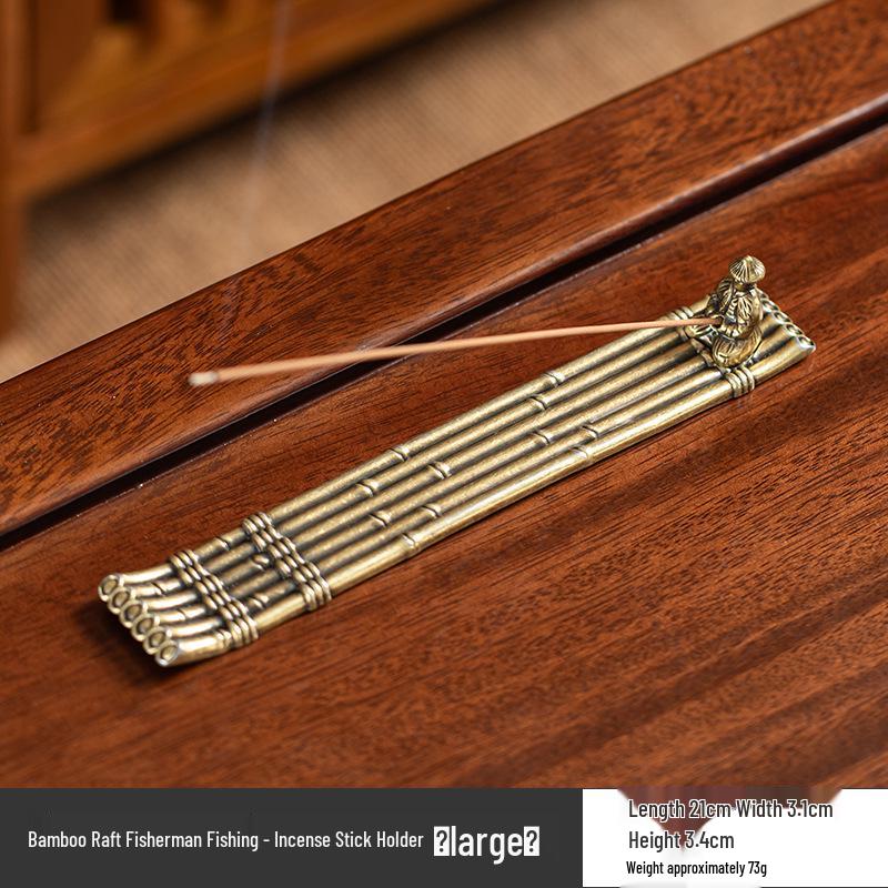 Antique Bodhi Leaf Incense Holder - Japanese-Inspired Aromatherapy Stand