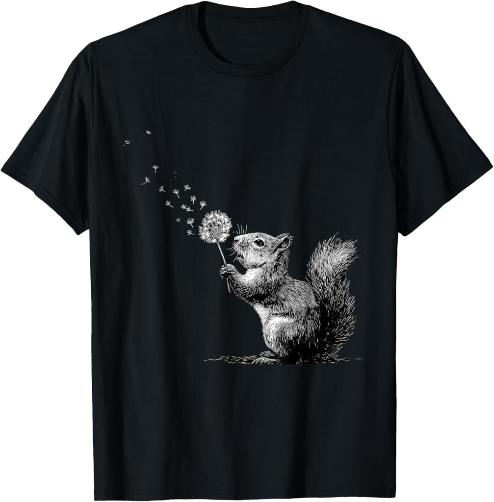 Squirrel Animal Art Portrait Wildlife Forest Squirrel Lover Unisex T-Shirt