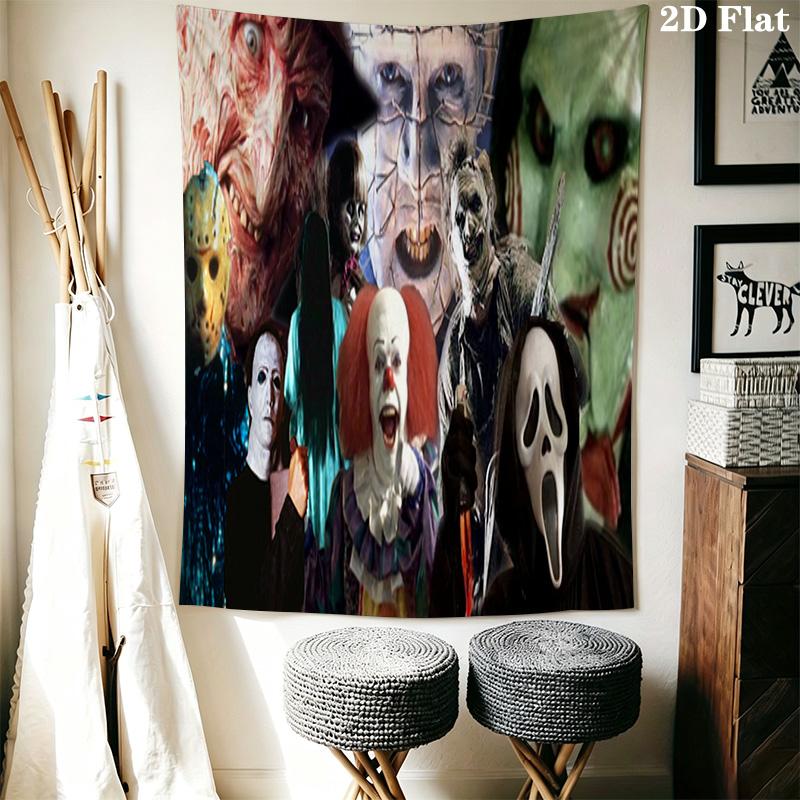 Horror Movie Characters Tapestry Tapestry Background Cloth Wallmounted Wall Covering Decoration Christmas Gift Homestay Soft Decoration Tapestry
