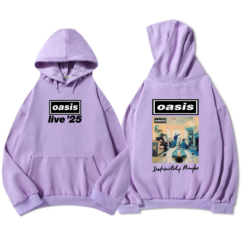 Definitely Maybe Graphic Hoodies Oasis-s Band Live'25 Graphic Sweatshirts Heavy Mental Fashion Men Sudadera Streetwear Unisex Casual Top