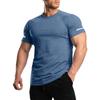 Men's Color Cationic Neck Short Sleeve T-Shirt with Reflective Strip for Outdoor Sports and Casual Wear