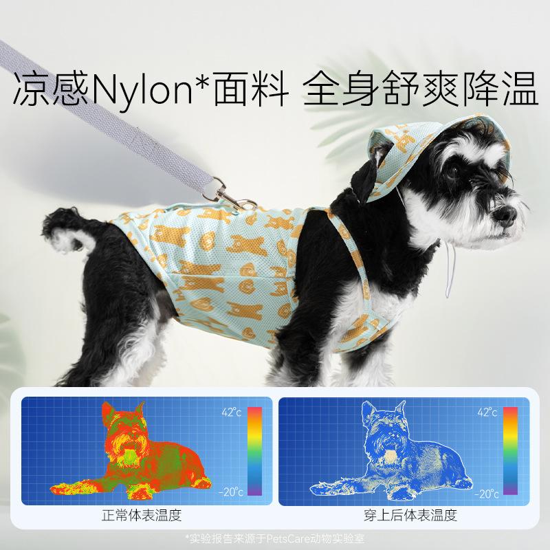 2025 new dog clothes spring and summer breathable elastic bear traction cool clothes than bear pet clothing
