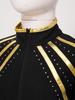 Sweat à capuche enfant scintillant avec strass et rayures métalliques, fermeture éclair, col montant, manches longues pour le patinage artistique, la gymnastique, l'entraînement