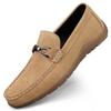 Fashion Brand Comfortable Outdoor Anti Slip Driving Shoes Summer New Men Low Rise Set Foot Suede Leather Soft Sole Casual Loafer