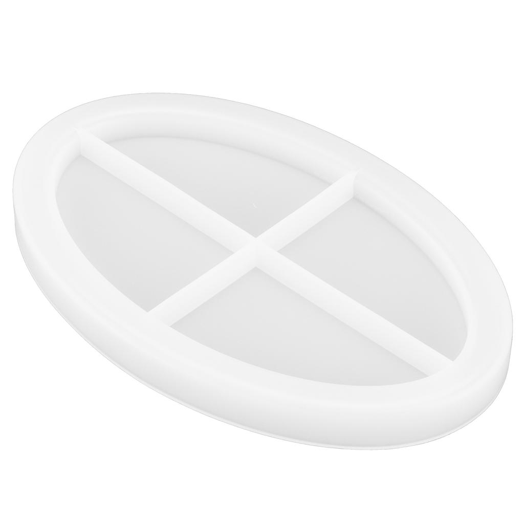 Epoxy Resin Casting Fruit Tray Mold Silicone Decorative Tray Plate DIY Mold AccessoryOval Smooth Tray Mould