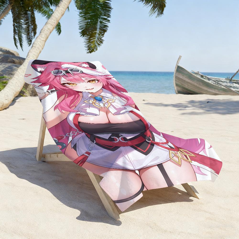 Singer R-Raora Panthera VTuber Towel Sports Quick Dry Travel Camping Sandproof Soft Light Large Beach Towel