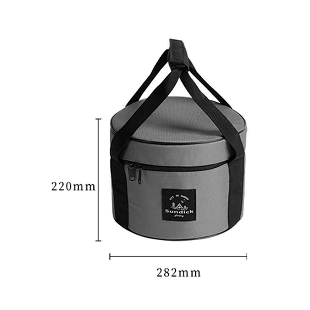 9/14L Dinnerware Organizers Oxford Cloth Pot Storage Bucket Bags Waterproof Camp Bowl Cups Container Cases Bearing 7kg Daily Use