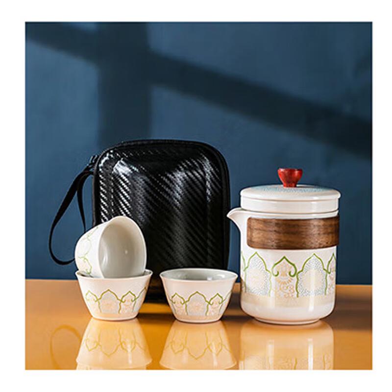 Pinyou Ancient Charm Portable Ceramic Tea Set