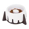 Pet Dog Cat Slow Food Feeder Bowl Cake Shape Wet and Dry Use Five Height Mode Adjustment Protect Spine