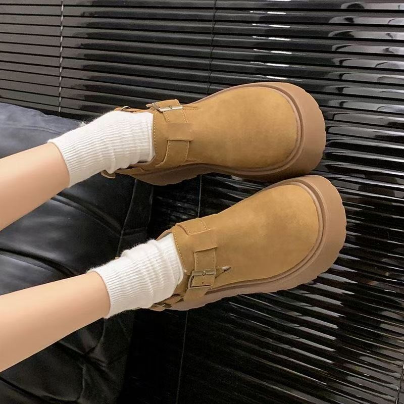 2025 autumn new popular Maillard small man height increase versatile casual shoes light one pedal loafers