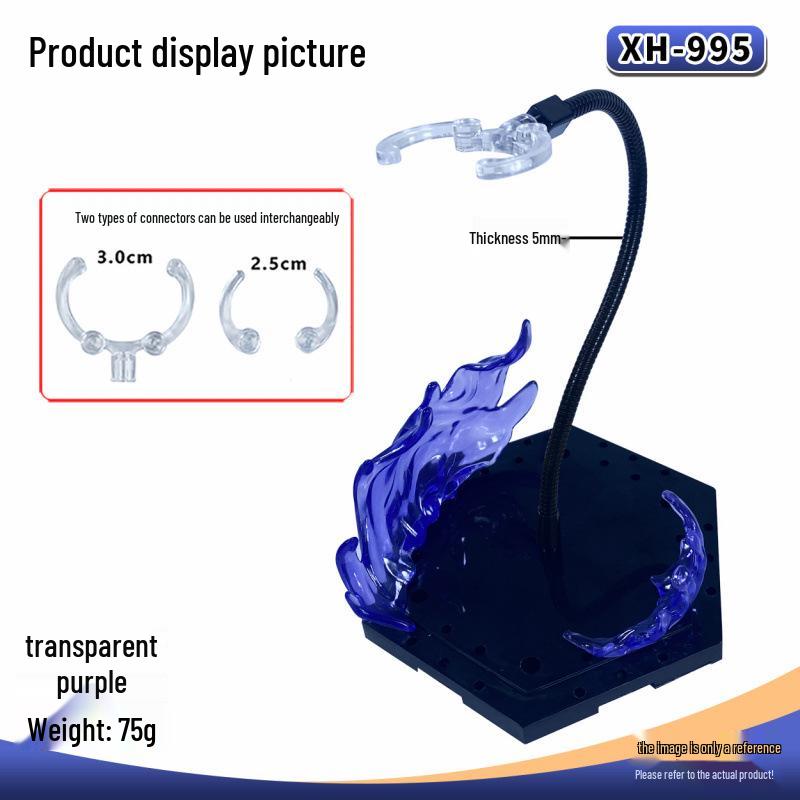 Snake Bone Fire Wind Poseable Stand: Special Effects Display for Gundam Model or Anime Figure Statue Aura.