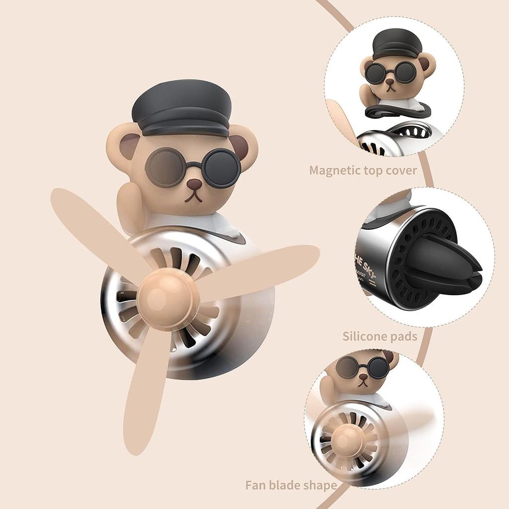 Car Air Freshener Cartoon Automotive Air Outlet Fan Freshener Vent Clips Aroma Diffuser,Car Diffuser,Car Perfume Aromatherapy Ornament Car Accessories