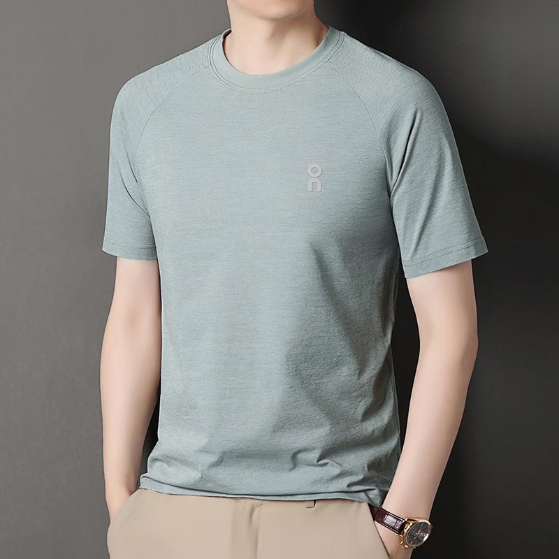Summer Men's Casual Round Neck Short Sleeve T-Shirt: Middle-Aged Fashionable, Versatile, and Breathable