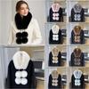 Soft Neck Warmer Magnetic Buckle Plush Neck Scarf Simple Faux Fur Scarf  for Girls