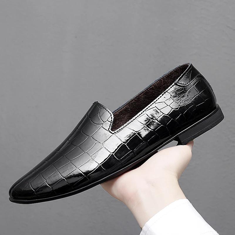 Men Loafers Slip on Handmade Leather Men Dress Shoes Fashion Party Men's Loafers Outdoor Casual Shoes Men Shoes