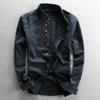 2025 Men's Casual Linen Shirt - Autumn/Winter Chinese Style with Stand Collar