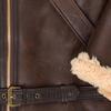 Men's Thickened Faux Fur One-Piece PU Leather Jacket Long Sleeve Winter Coat  New Arrival In Stock