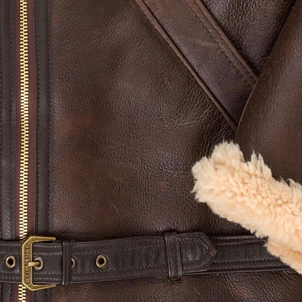 Men's Thickened Faux Fur One-Piece PU Leather Jacket Long Sleeve Winter Coat  New Arrival In Stock