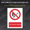 Reflective Aluminum Safety Sign: Electric Shock & No Smoking Warning 