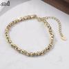 EFFIE QUEEN Classic Design 4mm Beads Bracelet Genuine 925 Sterling Silver Women Simple Dainty Beaded Chain Bangles Jewelry GAB01