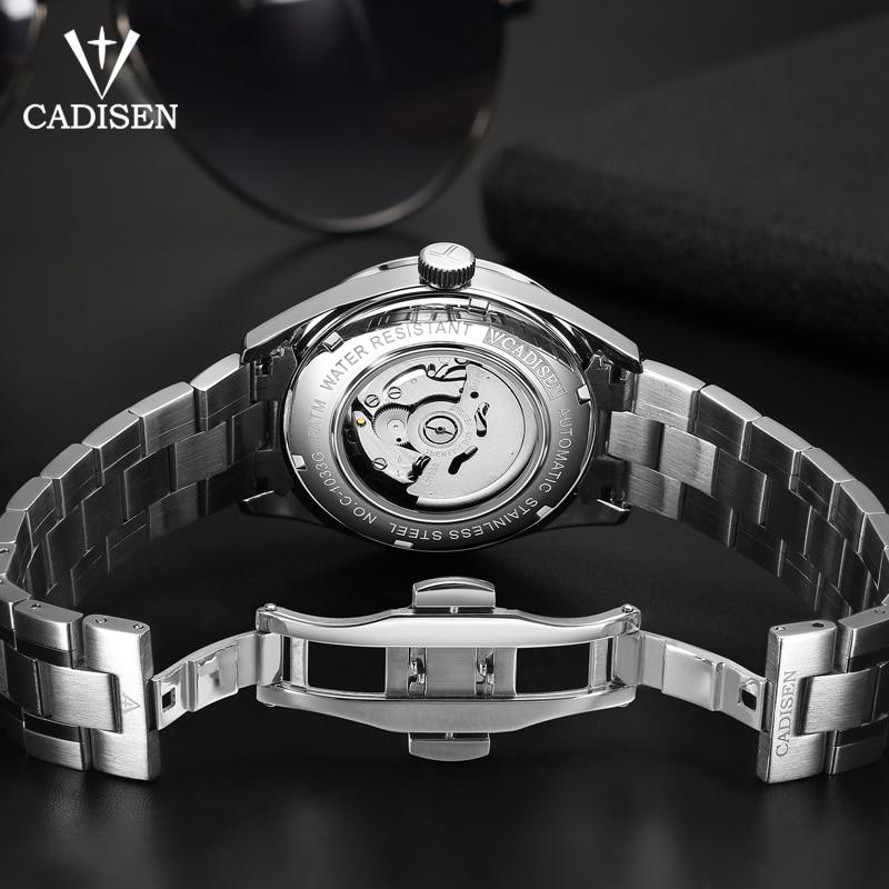 Buy CADISEN Luxury Brand Mens Automatic Mechanical Watches for Men  Stainless Steel Watch Male Wristwatch at affordable prices — free shipping,  real reviews with photos — Joom